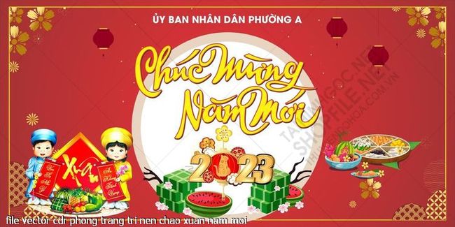 file vector cdr phong trang tri nen chao xuan nam moi